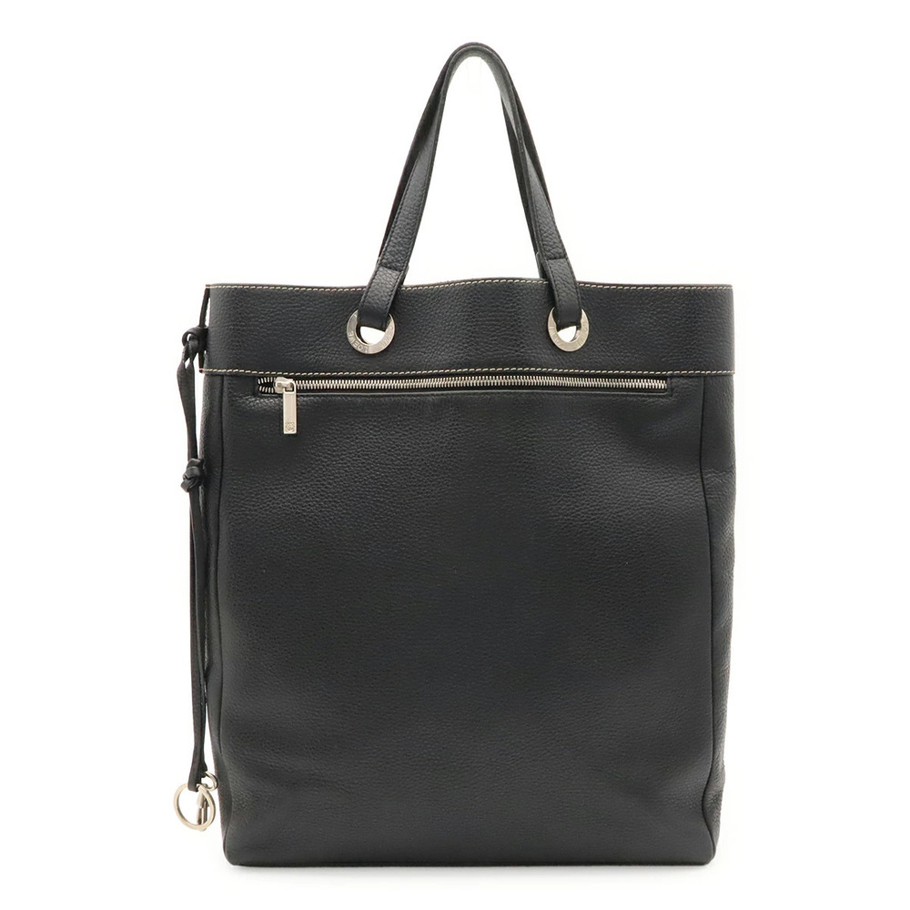 Loewe Tote Bag Handbag Leather Black